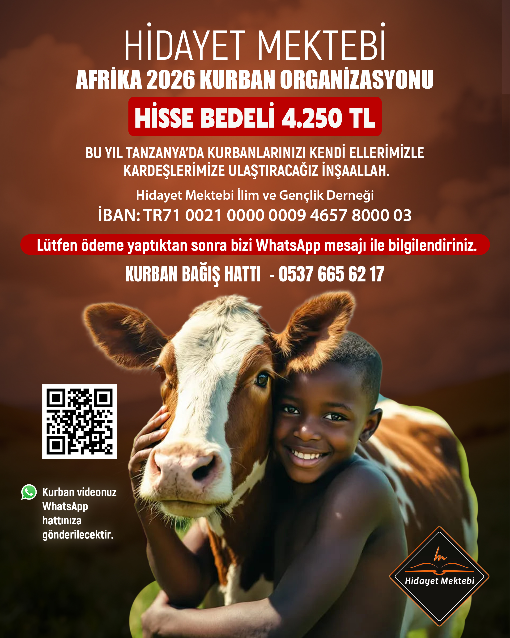 HİDAYET MEKTEBİ AFRİKA 2026 KURBAN ORGANİZASYONU - TANZANYA / AFRİKA - 2